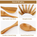 AIUHI Wood Spoons for Cooking, Nonstick Kitchen Utensil Set, Wooden Spoons Cooking Utensil Set Non Scratch Natural Teak Wooden Utensils for Cooking (Teak 8 Pack)