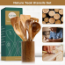 AIUHI 10 Pack Wooden Utensils for Cooking, Wood Utensil Set for Kitchen, Teak Wooden Spoon for Cooking, Non-Stick Spatula Ladle